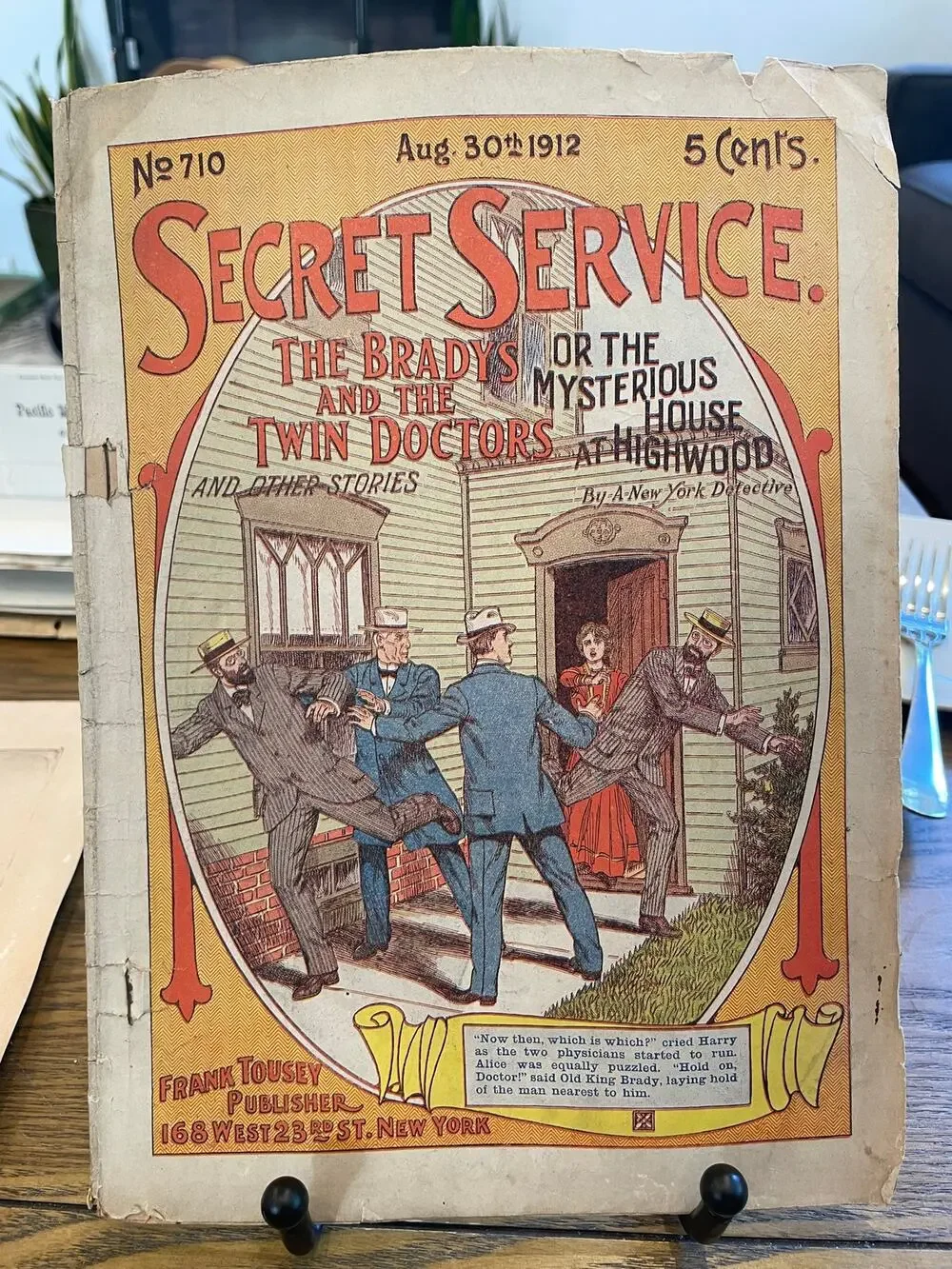 1912 Secret Service No 710 Bradys Twin Doctors Detective Dime Novel